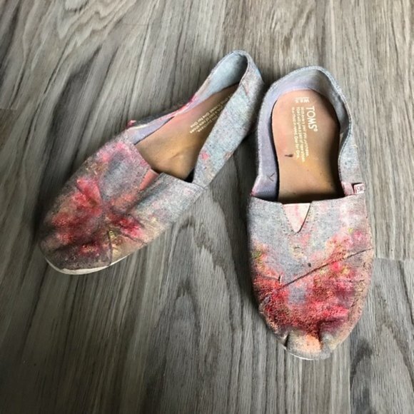Toms classic canvas abstract‎ slip on Shoes - Picture 1 of 5
